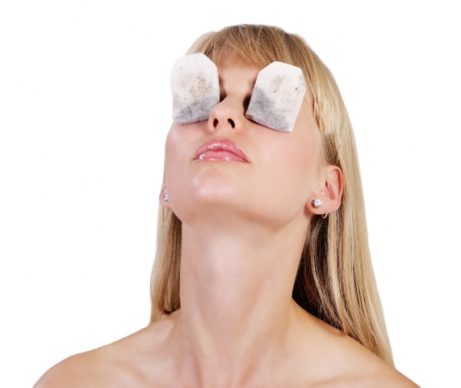 Tea bag eye therapy